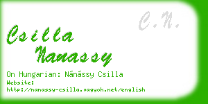 csilla nanassy business card
