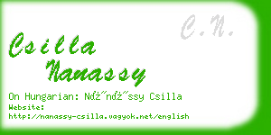 csilla nanassy business card